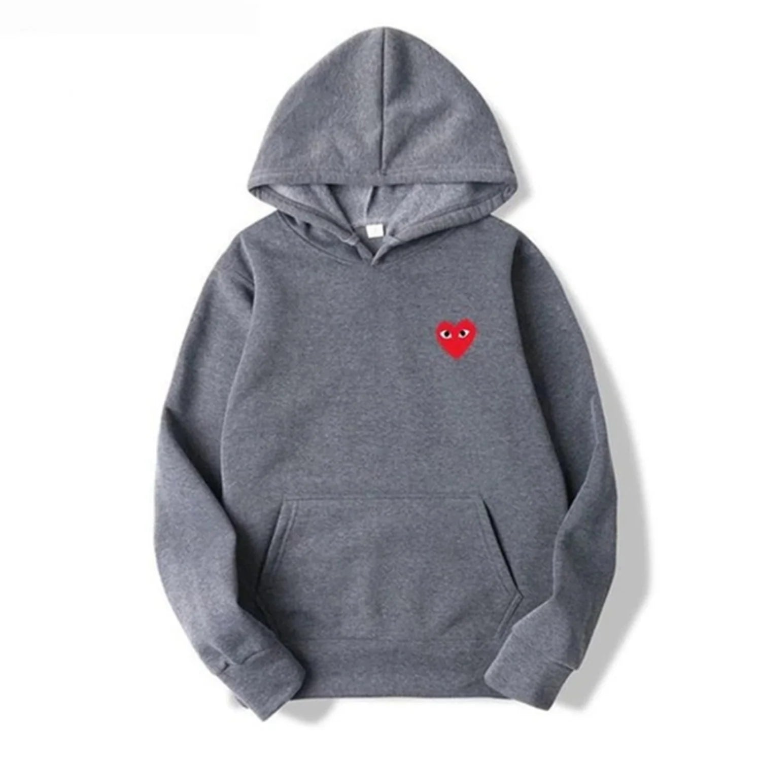 Alston | Unisex's Long Sleeve Heart Patch Kangaroo Pocket Hoodie