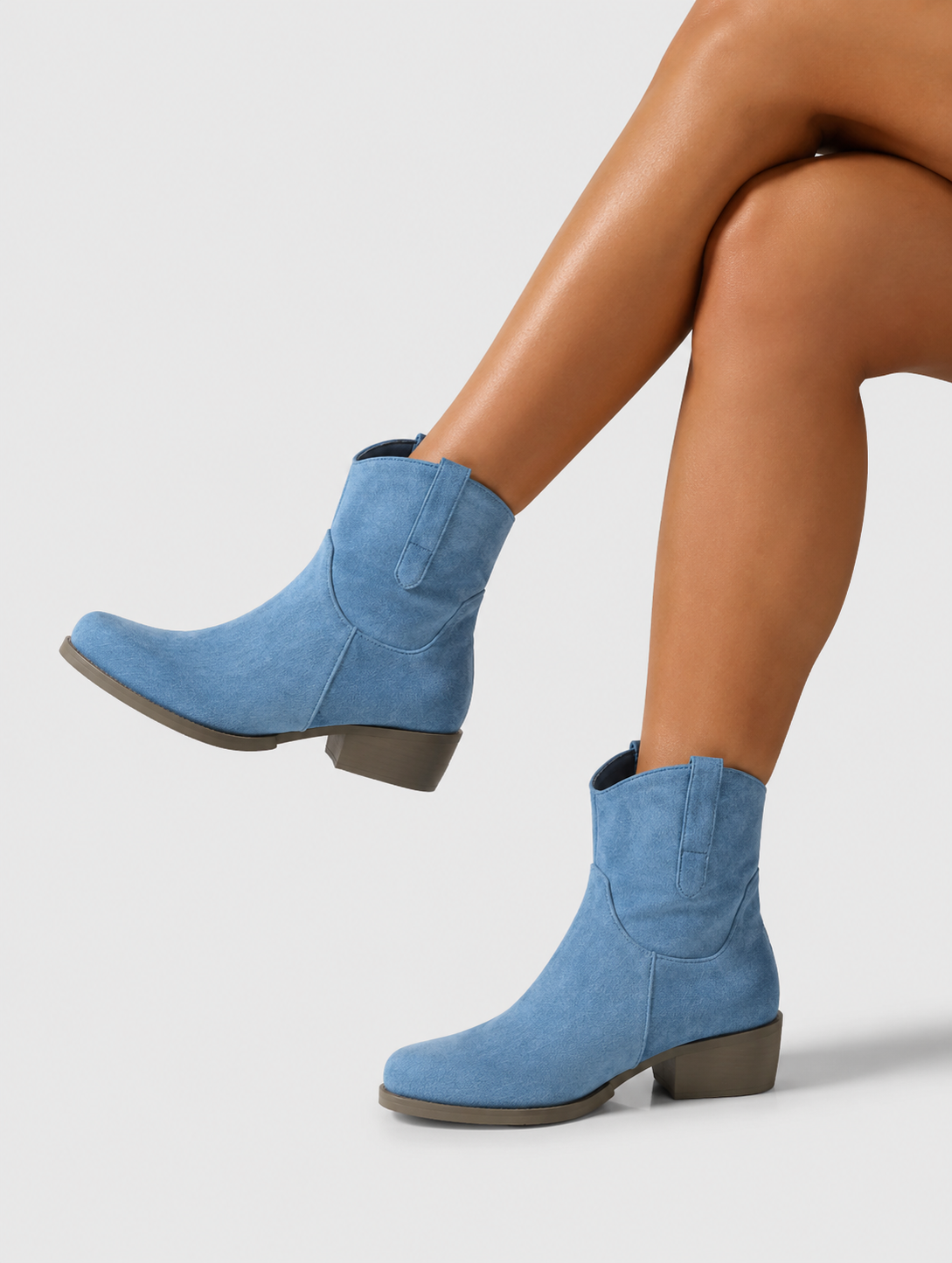 Adeline | Women’s Western Ankle Boots With Low Block Heel