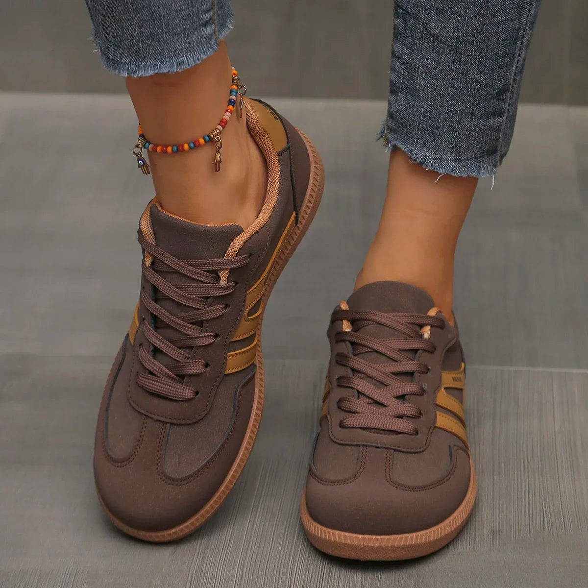 Annette | Women’s Round Toe Lace Up Walking Shoes