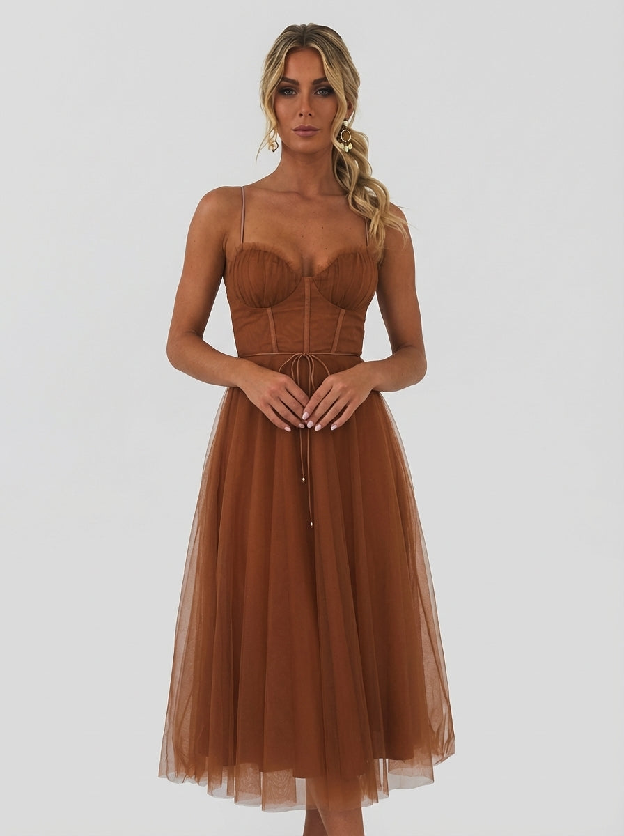 Ariana | Women’s Sweetheart Corset Dress With Thin Strap