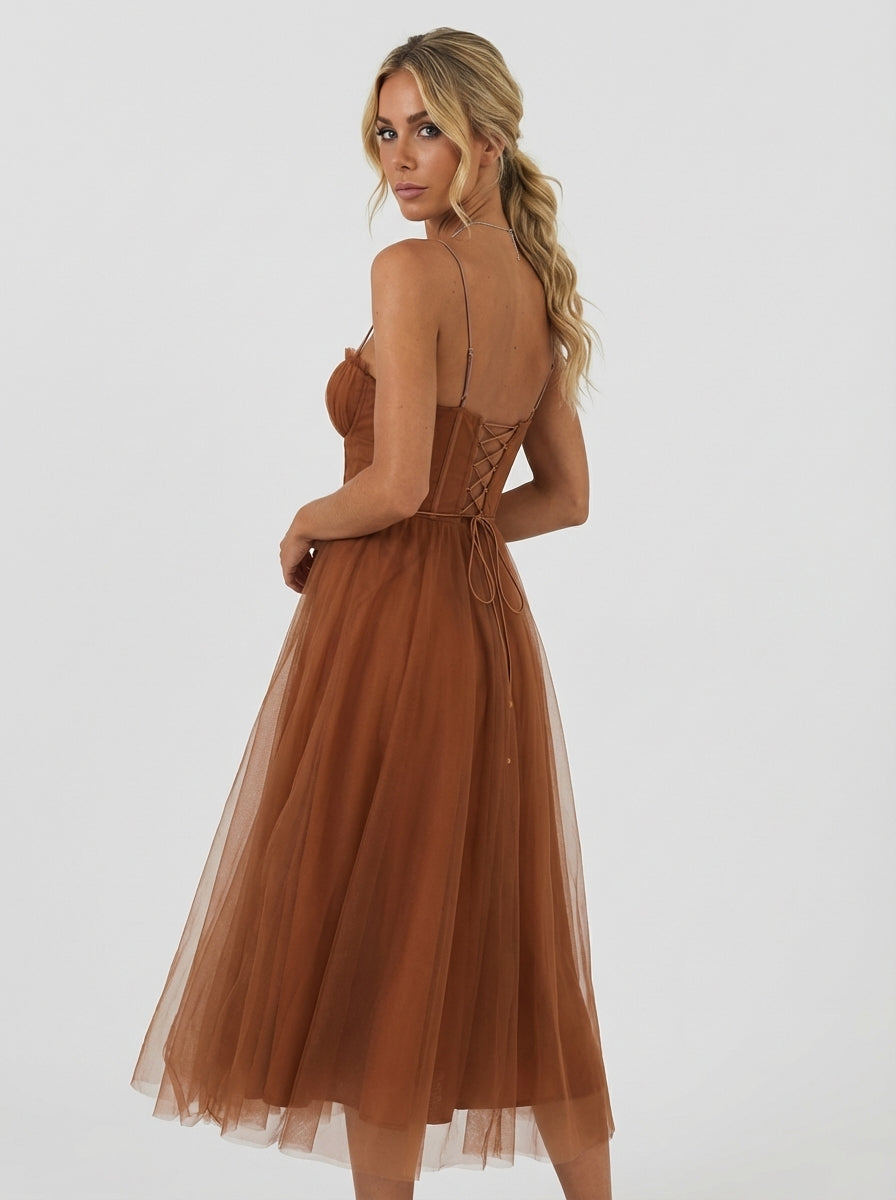 Ariana | Women’s Sweetheart Corset Dress With Thin Strap