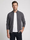 Arthur | Men's Zip Up Ribbed Collar Knit Cardigan