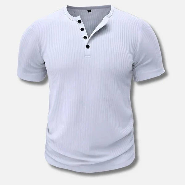 Daniel | Men’s Ribbed Henley Short Sleeve Shirt