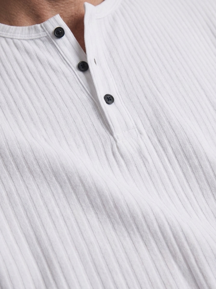 Daniel | Men’s Ribbed Henley Short Sleeve Shirt