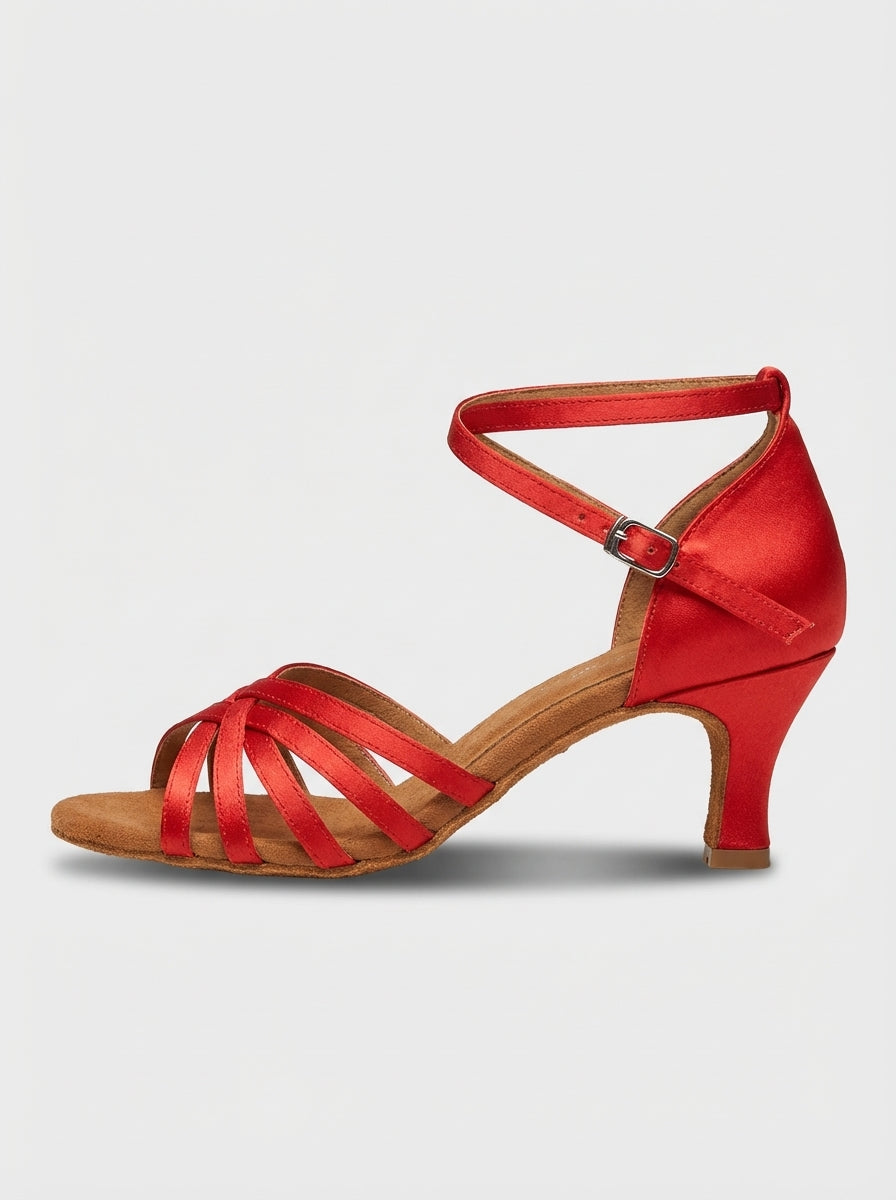 Ella | Women’s Criss Cross Strap Open Toe Dance Heels Women