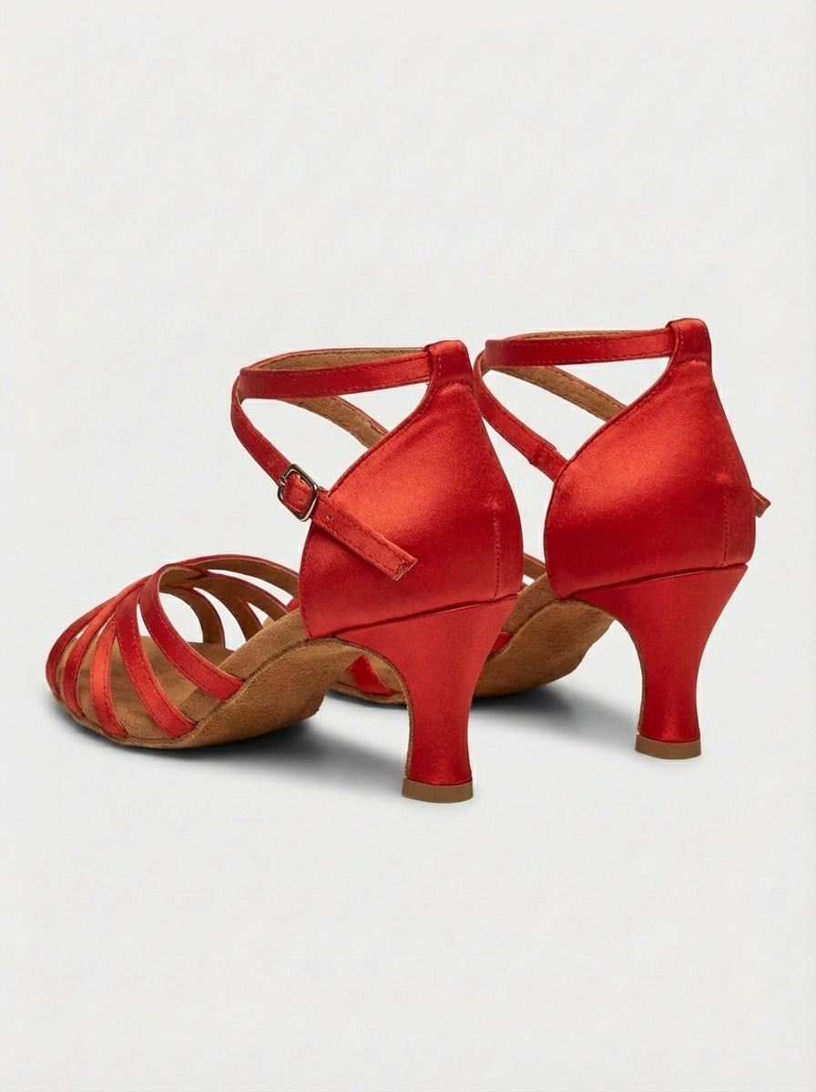 Ella | Women’s Criss Cross Strap Open Toe Dance Heels Women