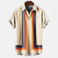 Ethan | Men’s Vertical Stripe Button Up Short Sleeve Shirt