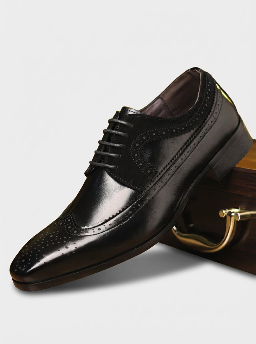 Frank | Men's Wingtip Pointed Toe Oxford Wedding Shoes