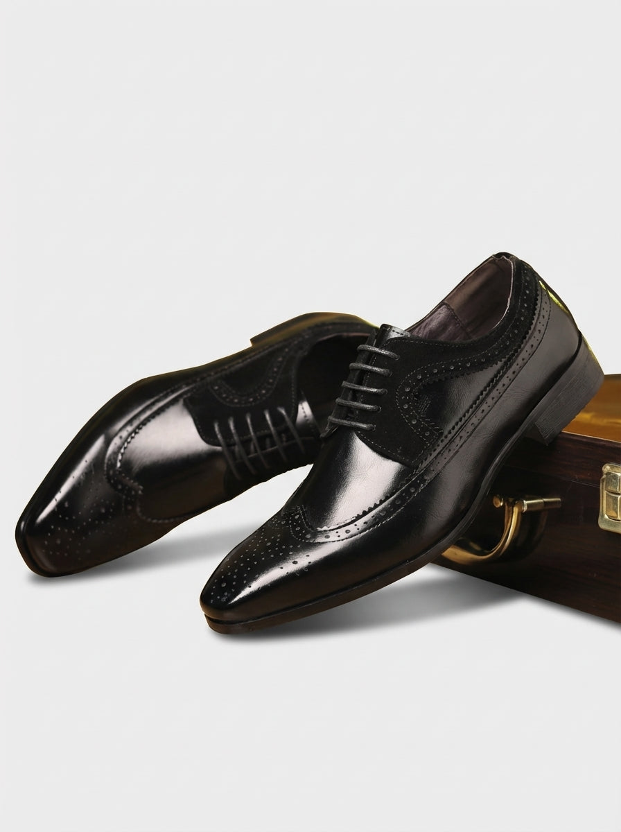 Frank | Men's Wingtip Pointed Toe Oxford Wedding Shoes