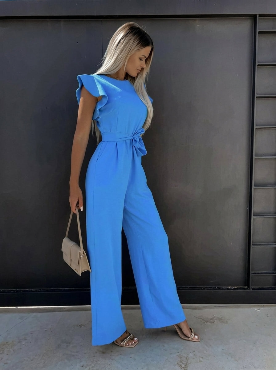 Georgia | Women’s Waist Tie Wide Leg Jumpsuit