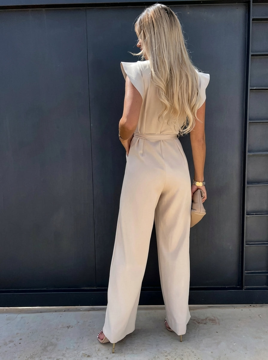 Georgia | Women’s Waist Tie Wide Leg Jumpsuit