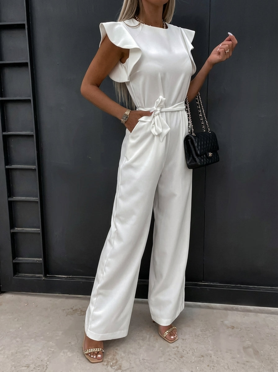 Georgia | Women’s Waist Tie Wide Leg Jumpsuit