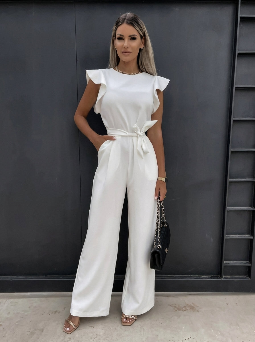 Georgia | Women’s Waist Tie Wide Leg Jumpsuit