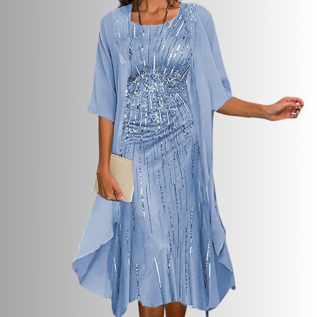 Isadora | Two Piece Open Front Summer Midi Dress