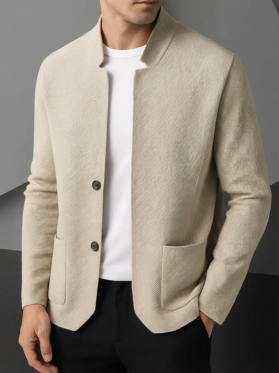 Jordan | Men's Button Up Open Knit Pocket Cardigan