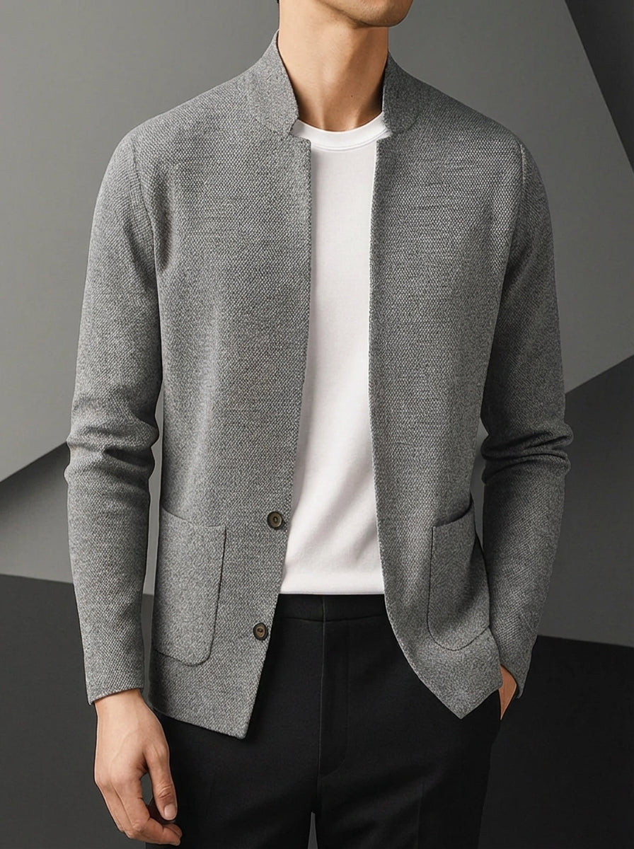 Jordan | Men's Button Up Open Knit Pocket Cardigan