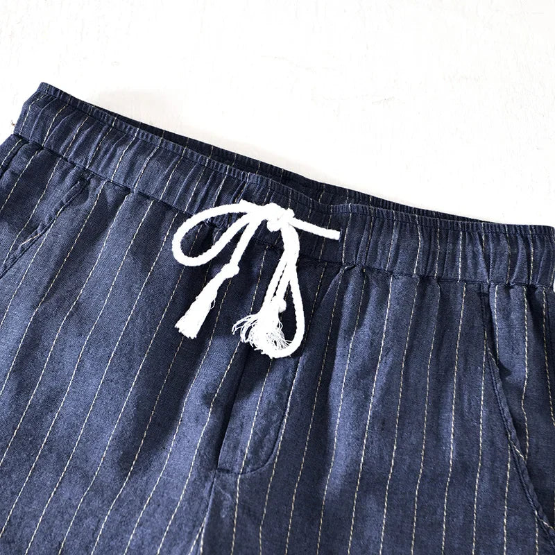 Joseph | Men’s Knee Length Drawstring Pinstripe Shorts