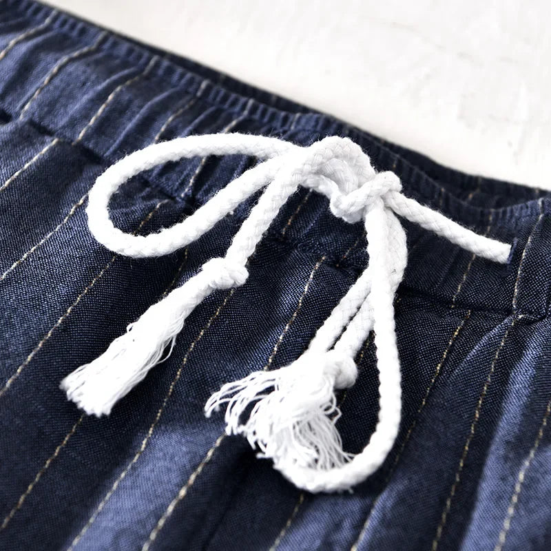 Joseph | Men’s Knee Length Drawstring Pinstripe Shorts