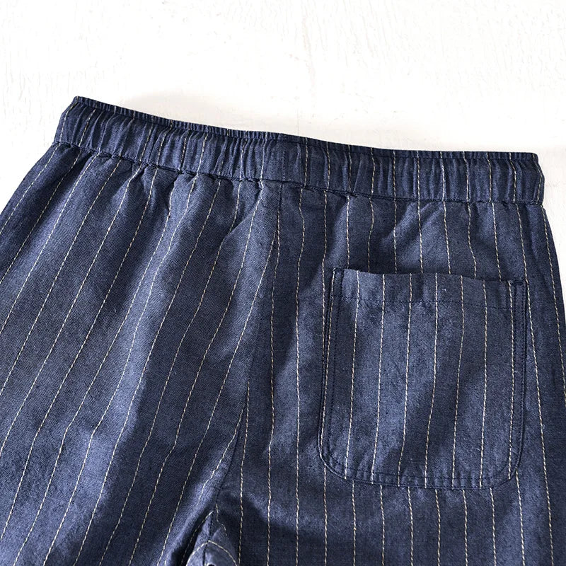 Joseph | Men’s Knee Length Drawstring Pinstripe Shorts