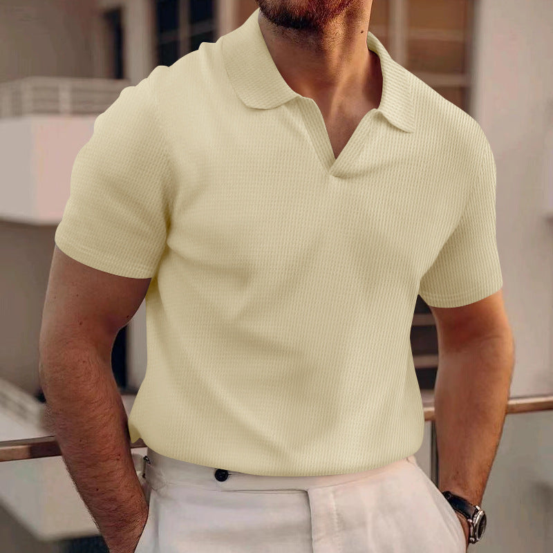 Justin | Men’s Short Sleeve Collared Knit Polo Shirt