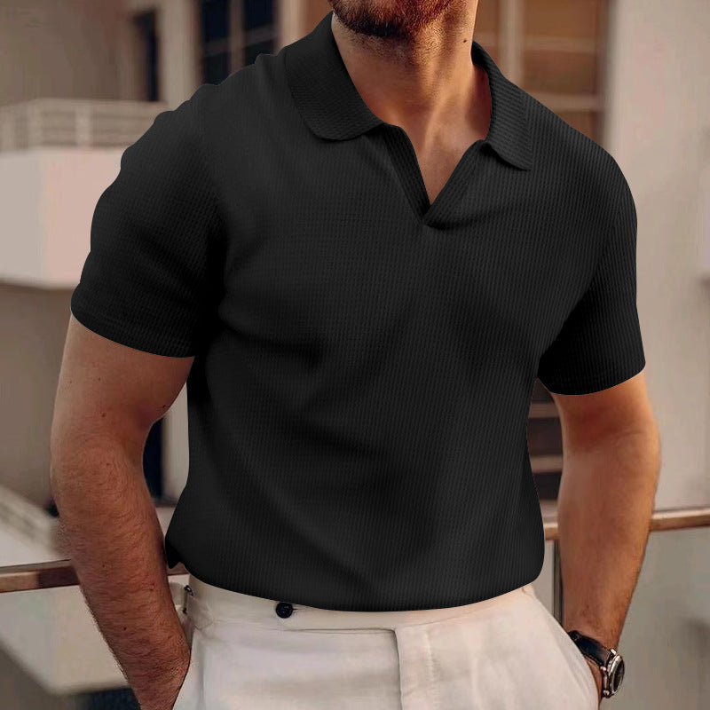 Justin | Men’s Short Sleeve Collared Knit Polo Shirt