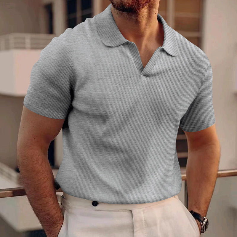 Justin | Men’s Short Sleeve Collared Knit Polo Shirt