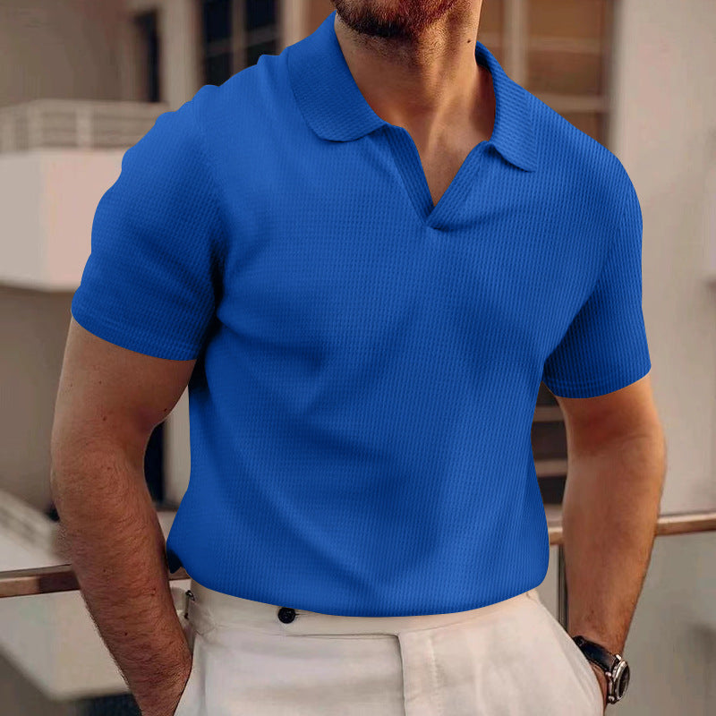 Justin | Men’s Short Sleeve Collared Knit Polo Shirt
