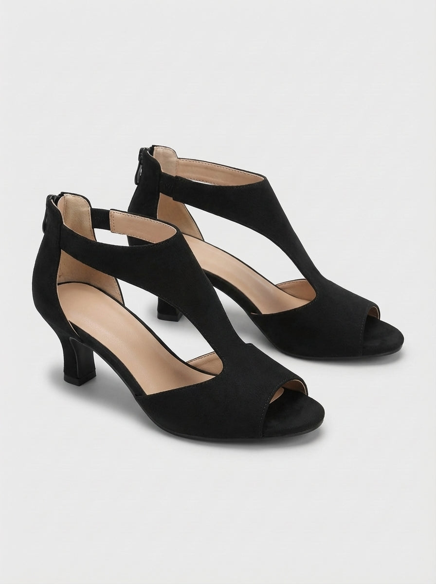 Kaitlyn | Women’s Peep Toe Cut Out Block Heel Sandals