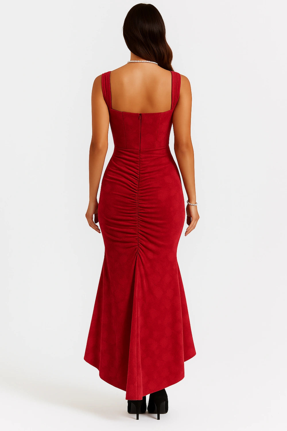 Katherine | Women's Graduation Sleeveless Open Back Fishtail Dress
