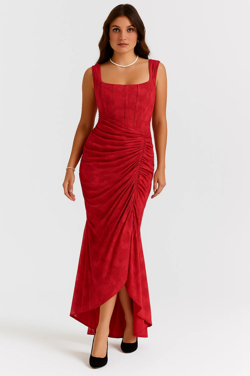 Katherine | Women's Graduation Sleeveless Open Back Fishtail Dress