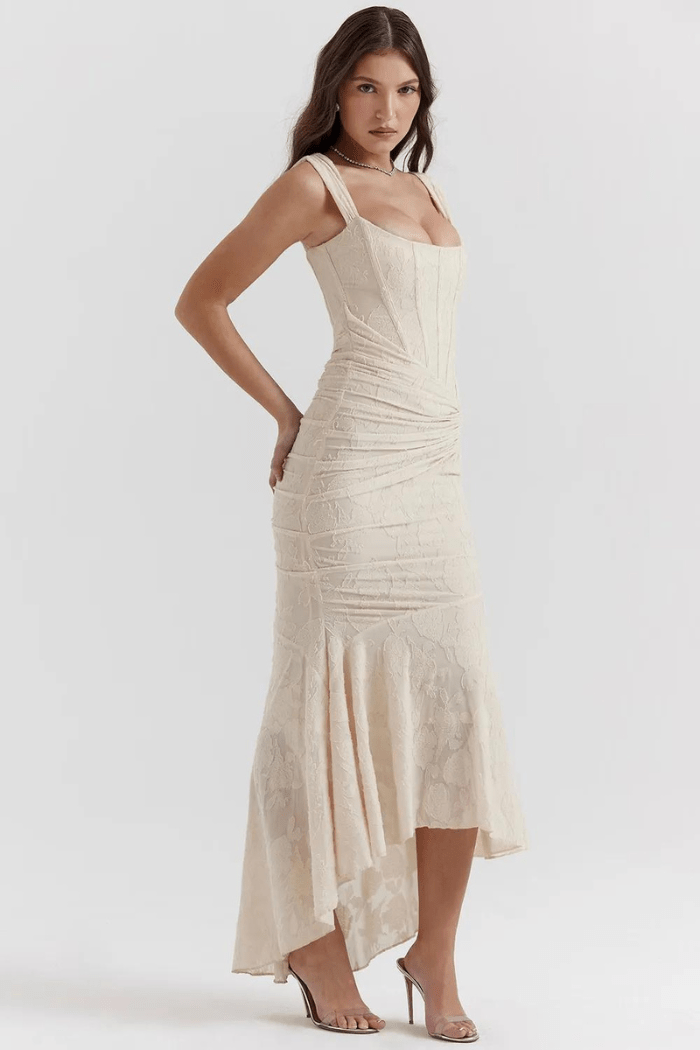 Katherine | Women's Graduation Sleeveless Open Back Fishtail Dress