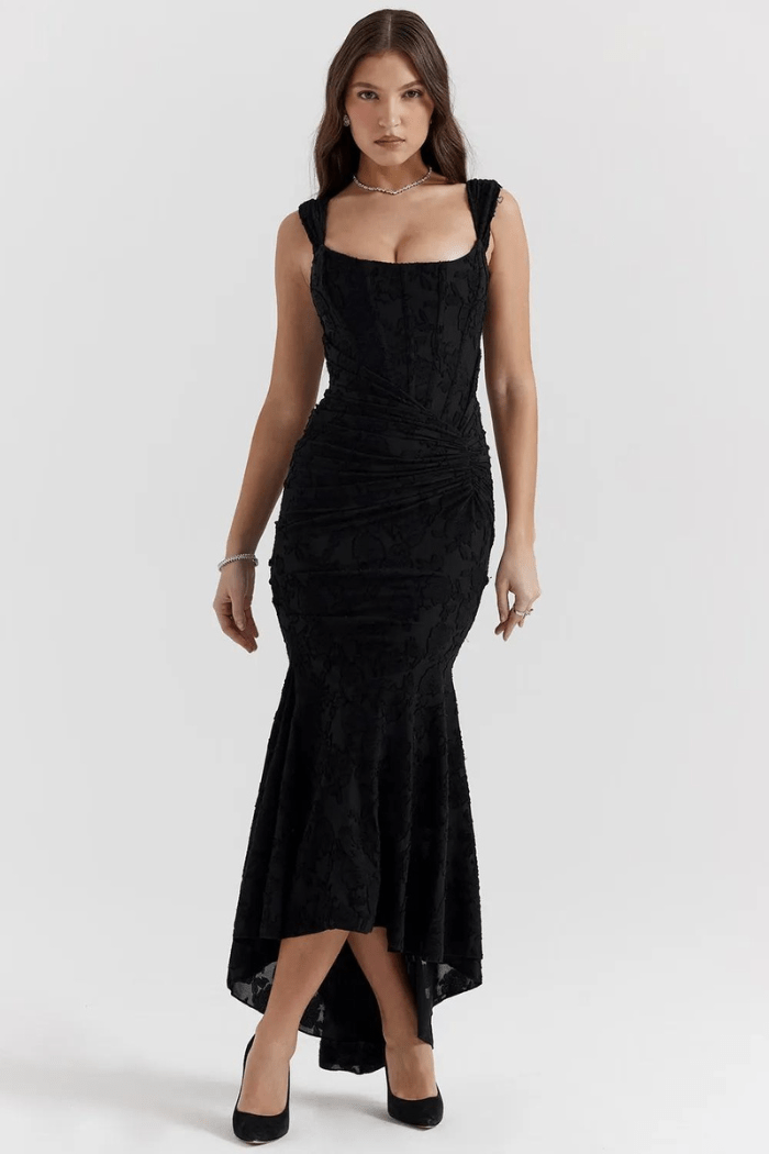 Katherine | Women's Graduation Sleeveless Open Back Fishtail Dress