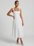 Kylie | Women’s Square Neck A Line Midi Dress