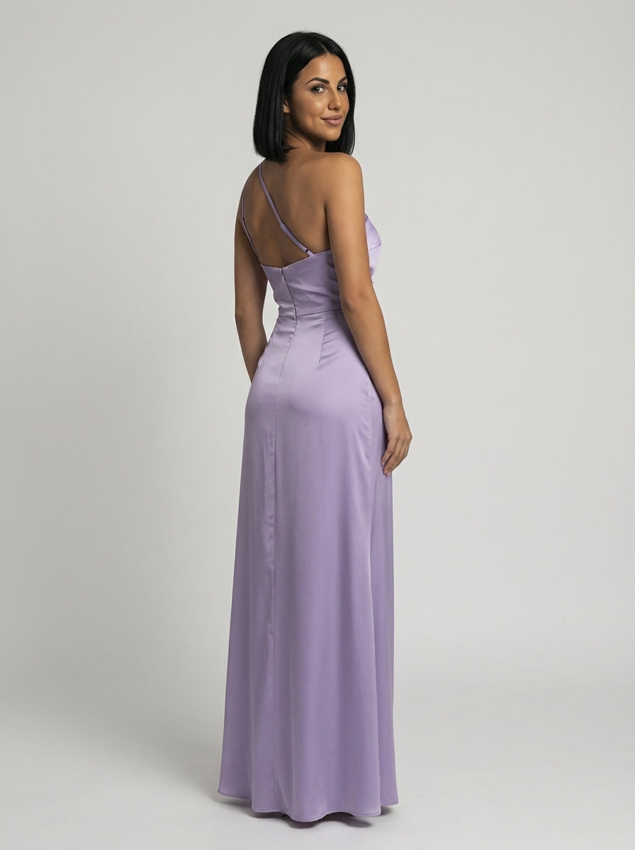 Laura | Women’s One Shoulder High Slit Maxi Wedding Guest Dress