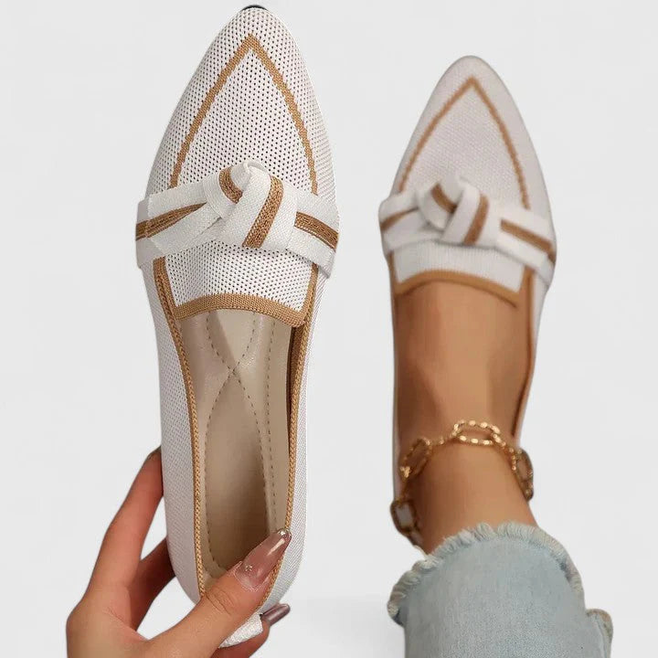 Liliana | Women’s Slip-On Flats Pointed Toe With Bow Detail