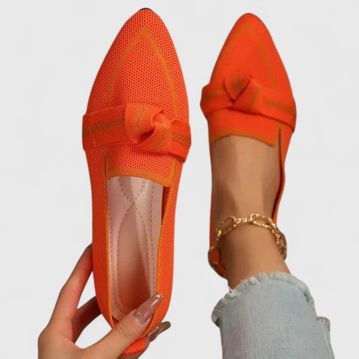 Liliana | Women’s Slip-On Flats Pointed Toe With Bow Detail