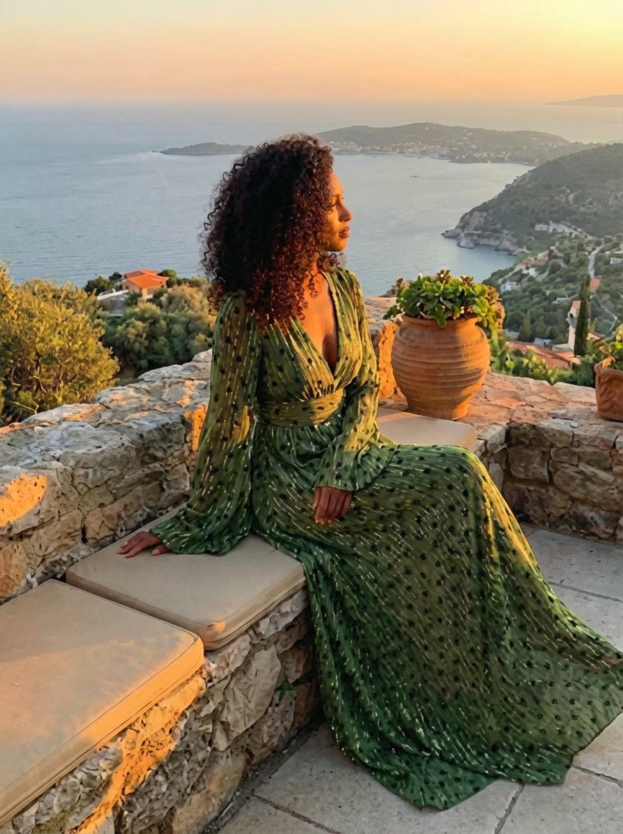 Madison | Women’s Long Sleeve V Neck Maxi Summer Beach Dress