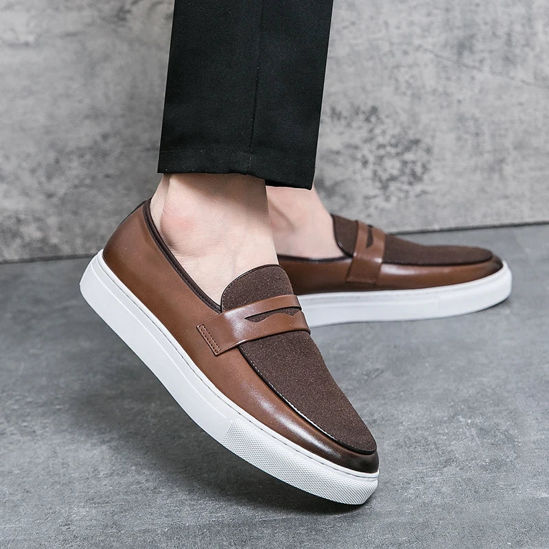 Max | Men's Round Toe Slip-On Dress Loafers