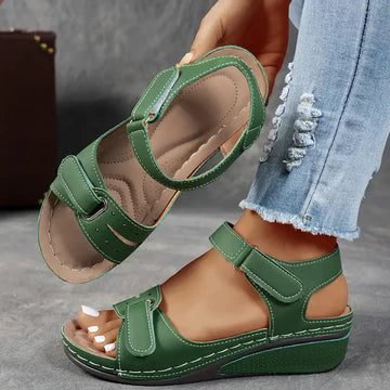 Melanie | Women’s Adjustable Strap Open Toe Summer Flat Sandals