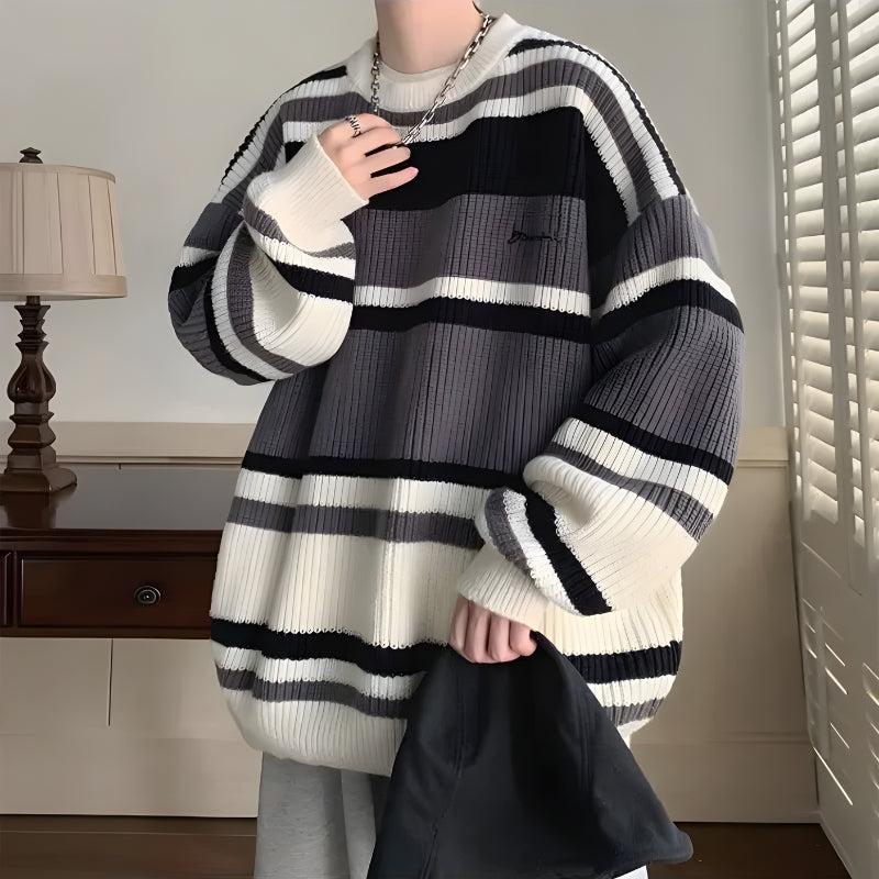 Men’s Casual Striped Knit Sweater