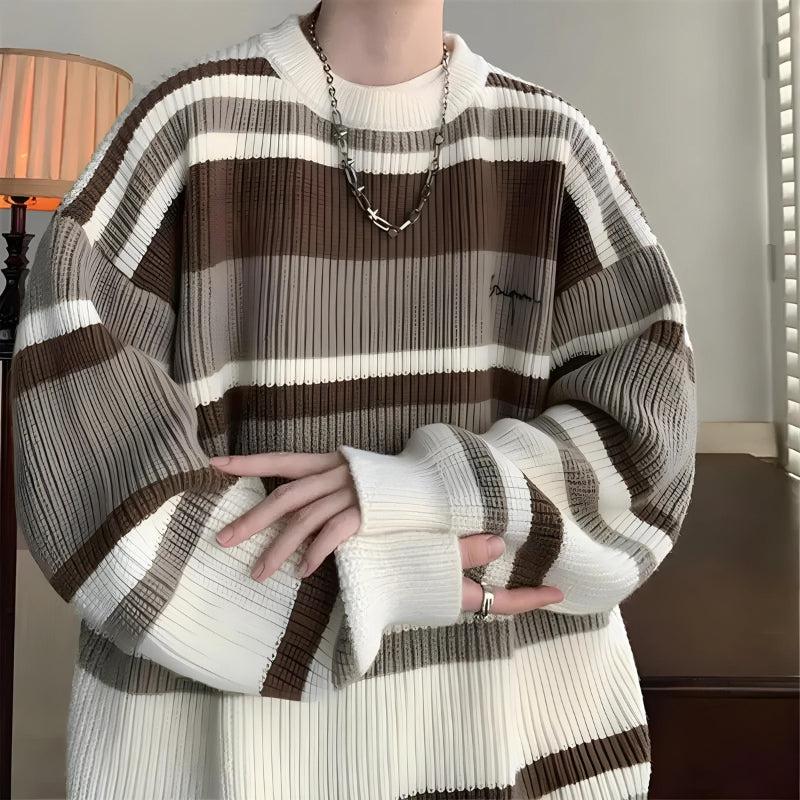 Men’s Casual Striped Knit Sweater