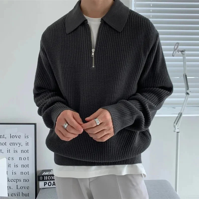 Men’s Cotton Wool Half-Zip Sweater