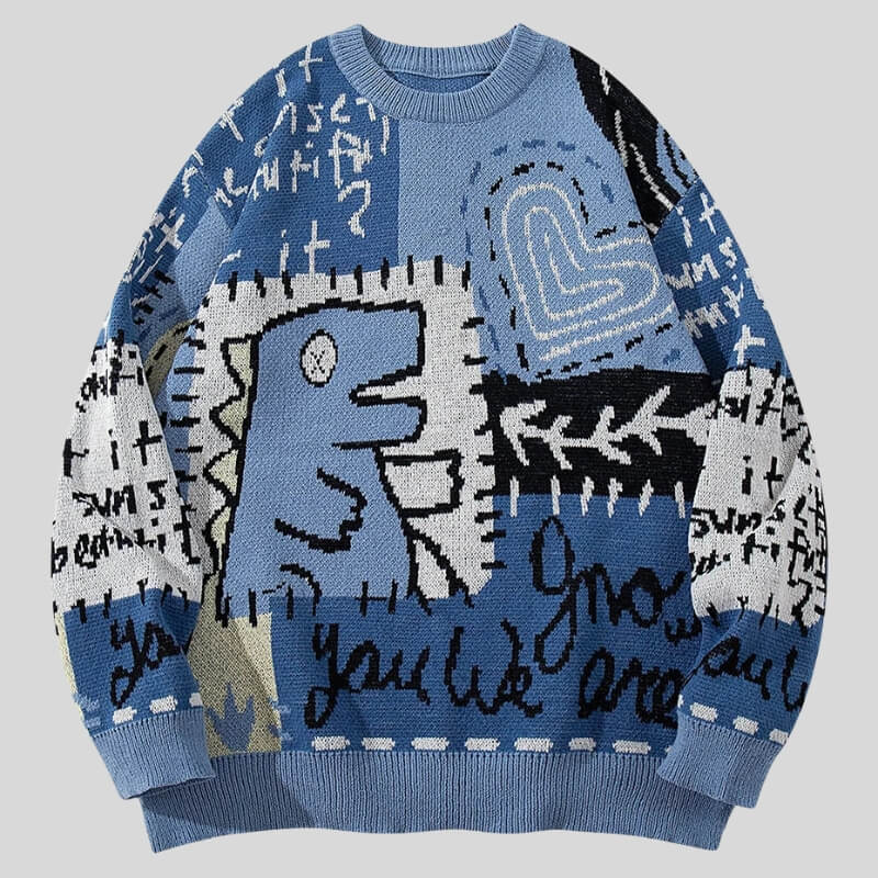 Men's Dinosaur Graphic Sweater
