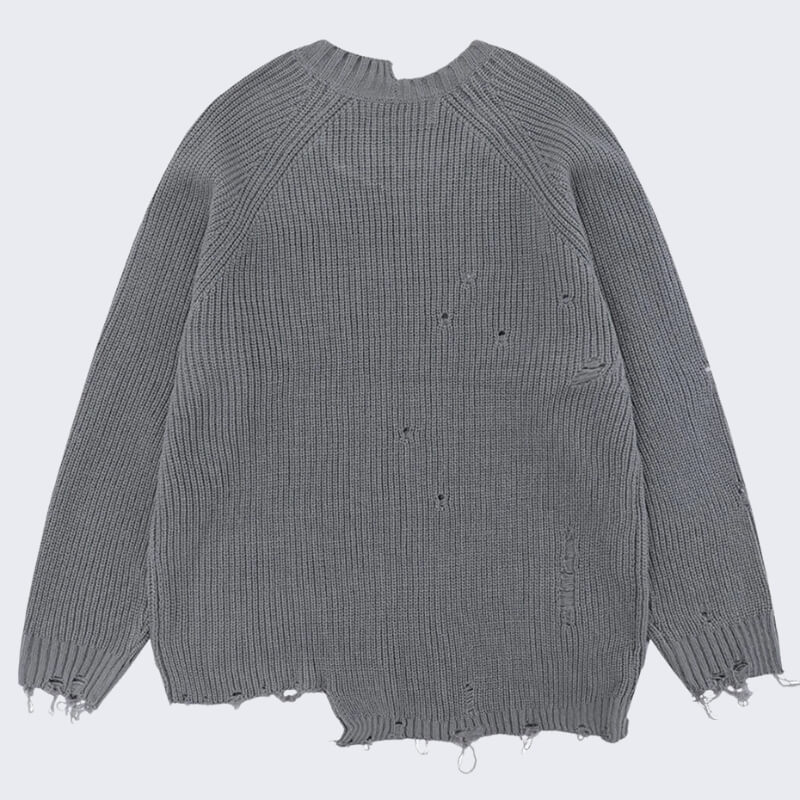 Men’s Distressed Knit Sweater