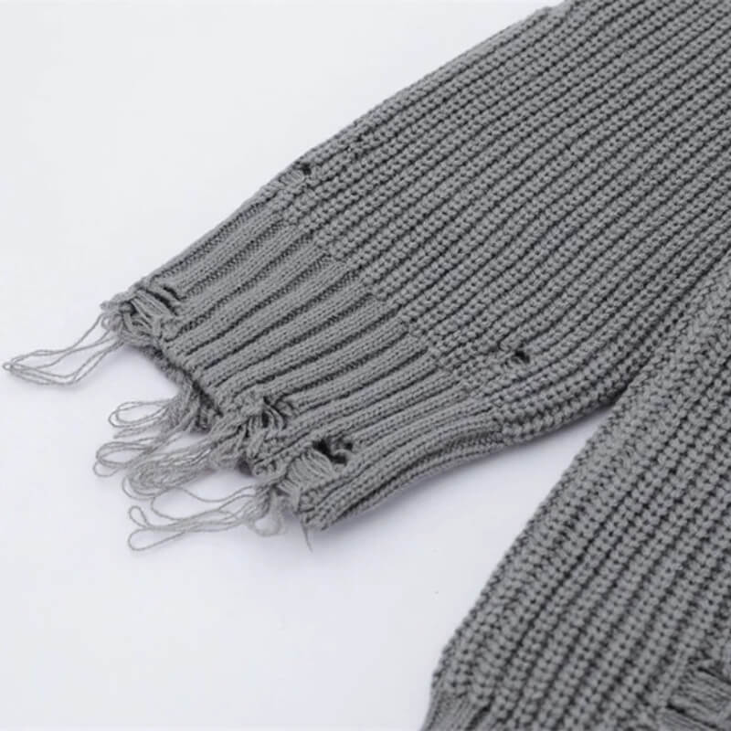 Men’s Distressed Knit Sweater