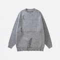 Men's Distressed Oversized Knit Sweater
