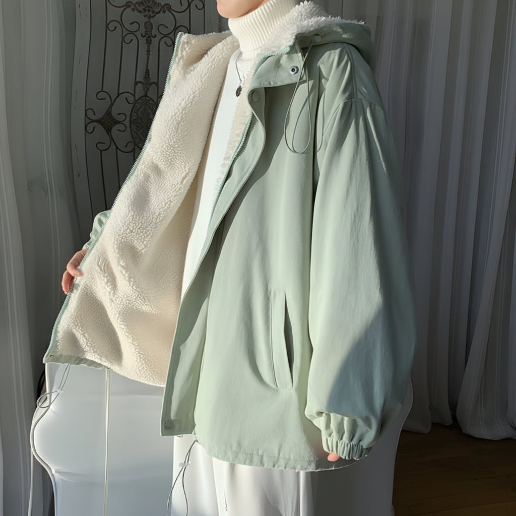 Men’s Faux-Fur-Lined Hooded Jacket