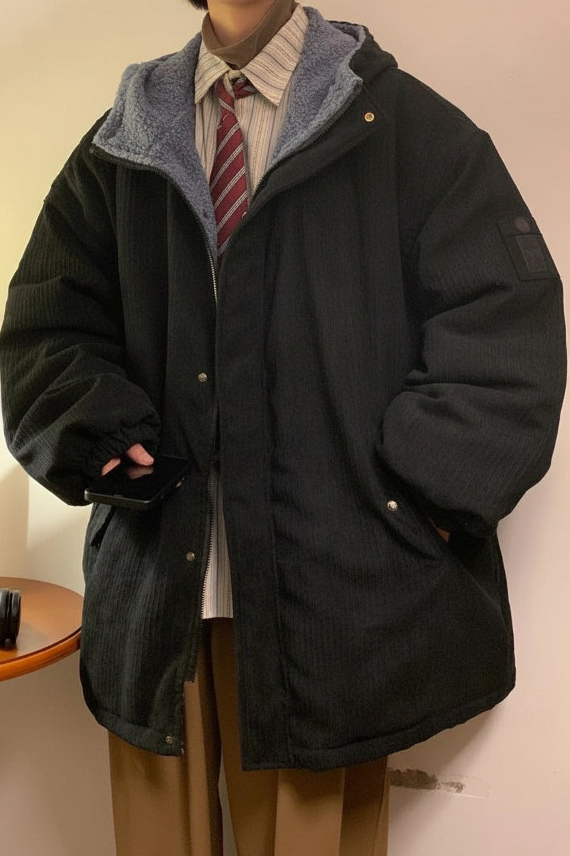 Men’s Faux-Fur-Lined Puffer Jacket