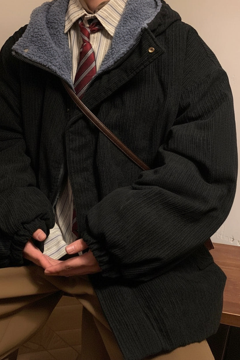 Men’s Faux-Fur-Lined Puffer Jacket