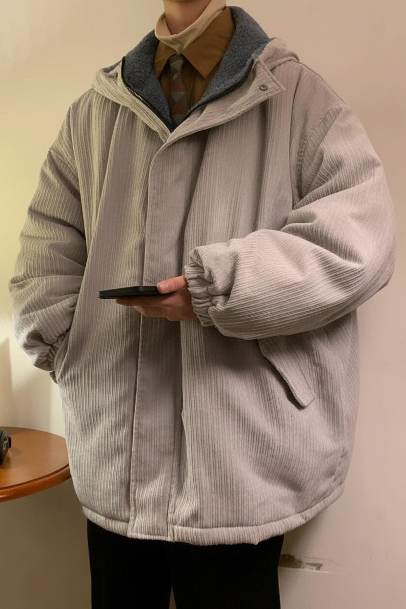 Men’s Faux-Fur-Lined Puffer Jacket